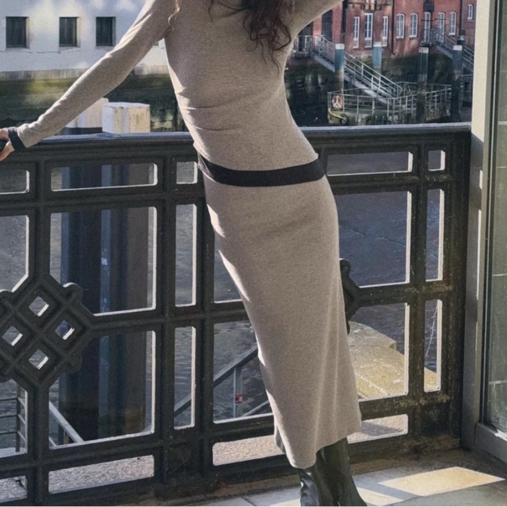 Sexy, long, flattering double affect brand new dress with tags, size large,must!